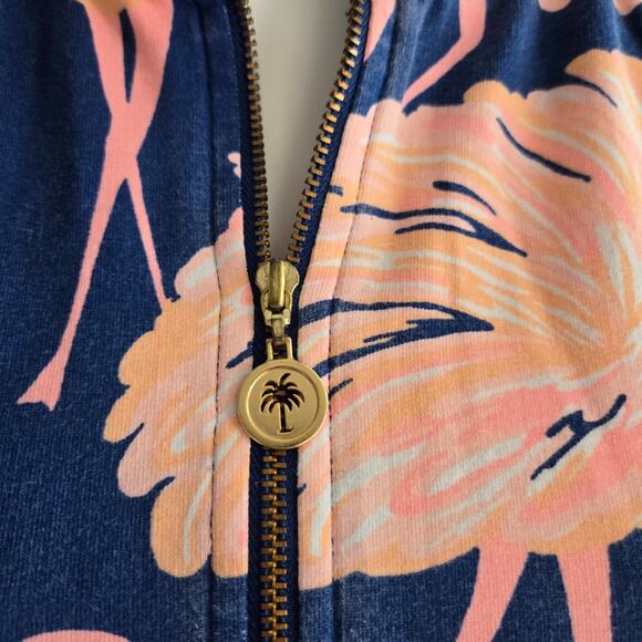 Lilly Pulitzer Skipper Popover Jacket Flamingo Low Tide Print sz XS - Picture 5 of 6